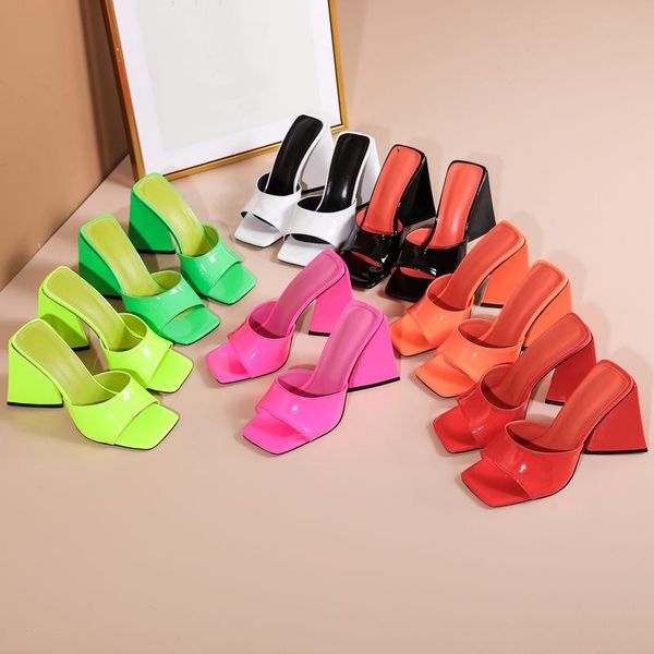 

dress shoes 2021 summer european and american ladies square toe high heel sandals large size 42-43, Black