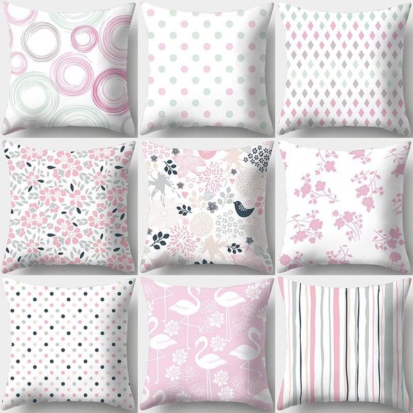 

cushion/decorative pillow pink flamingo flower print decorative cushions pillowcase polyester cushion cover throw sofa decoration pillowcove