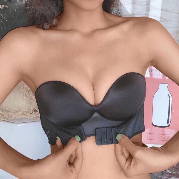 

yoga outfit women invisible bras strapless bra push up underwear lingerie for female brassiere seamless bralette abc cup pitted