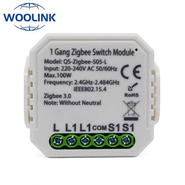 

woolink smart zigbee switch module no neutral 1 2 gang 2 way relay tuya wireless control support zigbee2mqalexa google home