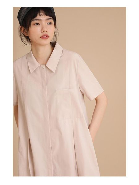 

party dresses 21 summer grey powder daily slim commuter belt detachable shirt dress 0625-14, White;black