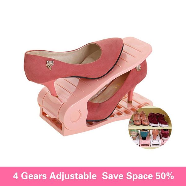

clothing & wardrobe storage plastic adjustable shoe rack double layer organizer for closet box stand shelf home
