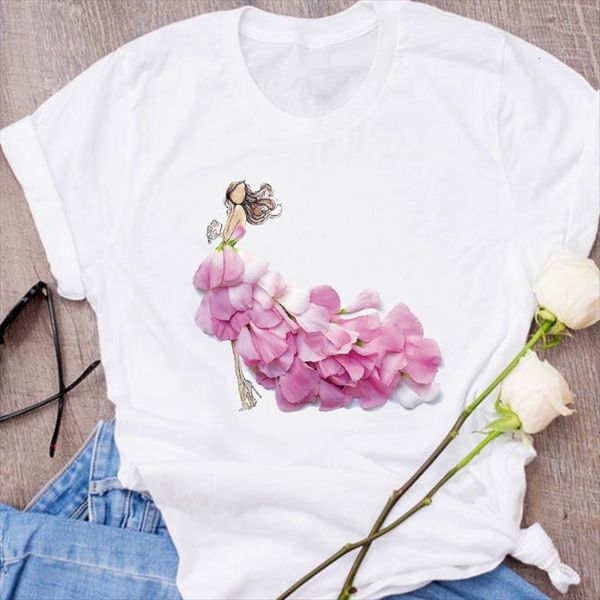 

graphic elegant sweet cute casual womens t shirt 90s floral flower clothes clothing tees print, White