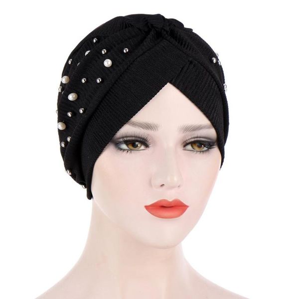 

beanie/skull caps muslim turban headwear for women - ruffle pearl bead caps,chemo beanies headwrap cancer,grate daily use hair accesories, Blue;gray