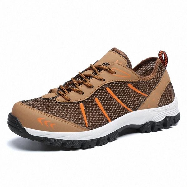 

mannen sneakers ademende casual schoenen mannen mesh lace up comfortabele outdoor wandelschoenen mode sport schoenen m18q#, Black
