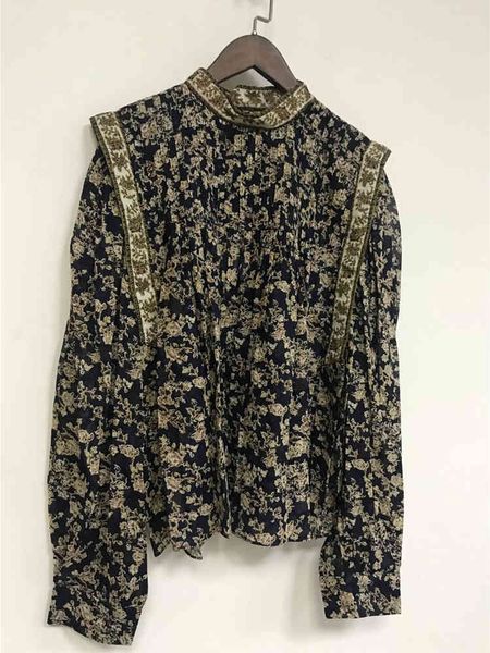 

women's blouses & shirts fashion print retro long sleeve or irregular ladies mini skirt a25b, White