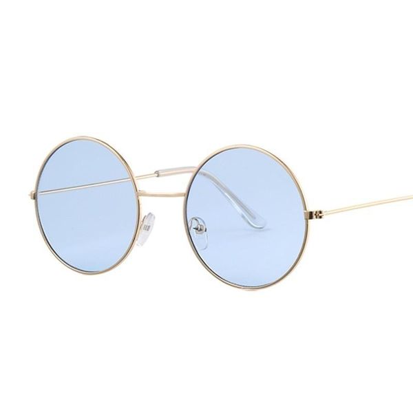 

sunglasses vintage round small size mirror women brand designer metal frame lady sun glasses female cool retro, White;black