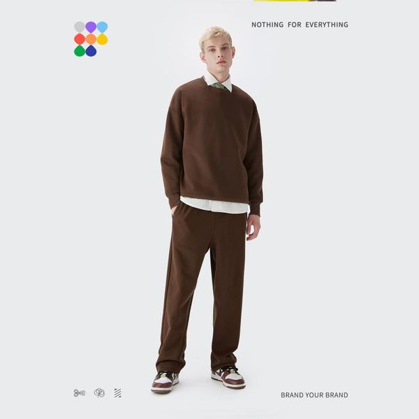 

men's tracksuits inflation tracksuit 2021 trendy plain casual sweatsuit women two pieces set couple sports sweatpants and sweatshirts s, Gray