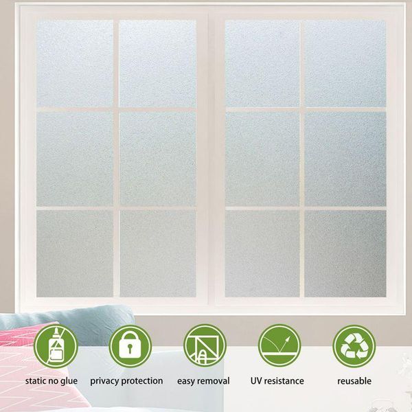 

window stickers frosted privacy film, used for and day night sleep, opaque electrostatic adsorption heat control door sticker