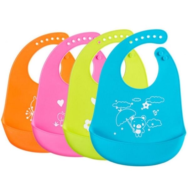 

silicone three-dimensional children's cartoon baby bib saliva towel food supplement
