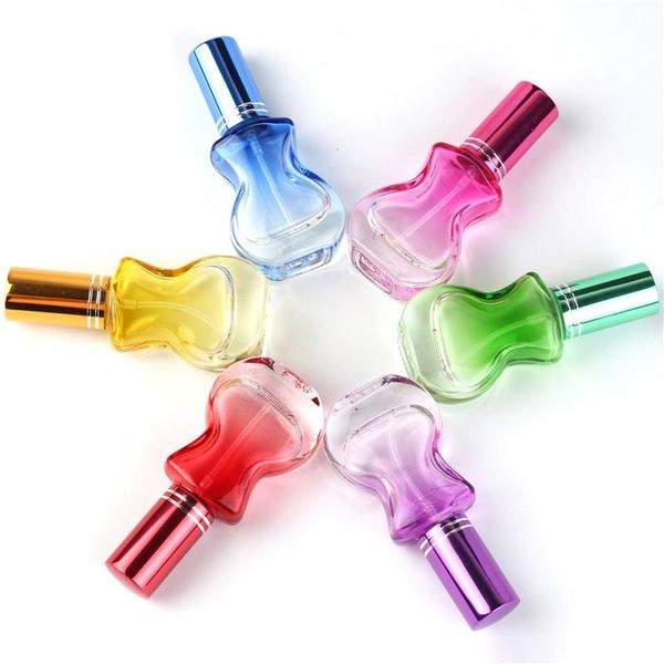 

storage bottles & jars spray 6colors 5pieces/lot 10ml mini portable colorful glass perfume bottle with atomizer empty cosmetic containers fo