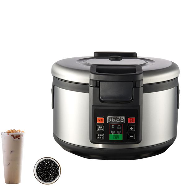 

commercial bubble tea cooker machine tapioca pearl cooker sago cooker making machine 16l large capacity non-stick pan 2200w