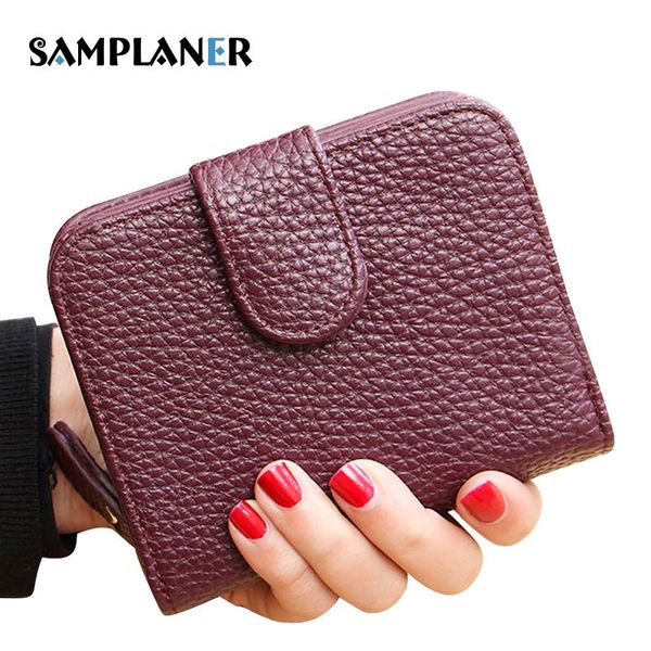 

wallets samplaner fashion women small purse female pu leather ladies card holder coin girls short wallet portemonnee, Red;black