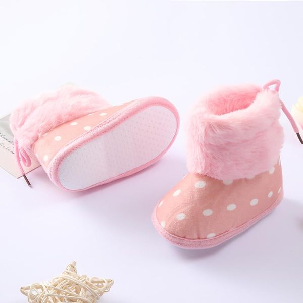 

boots baby girls boys soft booties snow infant toddler born warming shoes for 0-12 months children pink bw, Black;grey