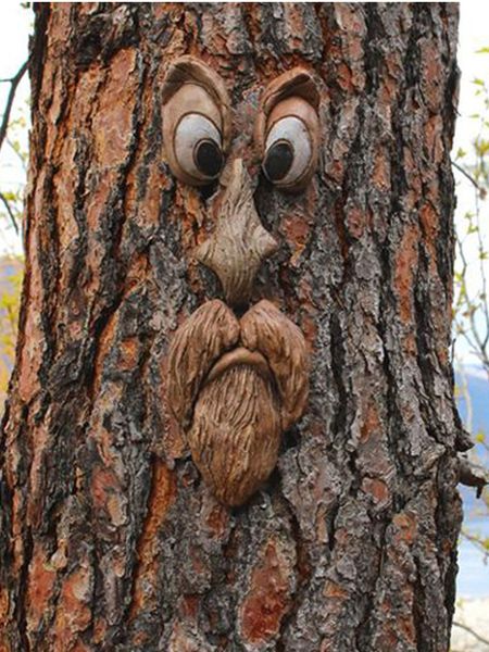 

bark face tree monster ornaments easter ornaments outdoor creative props halloween easter props bar party cos funny crafts cosplay, Black