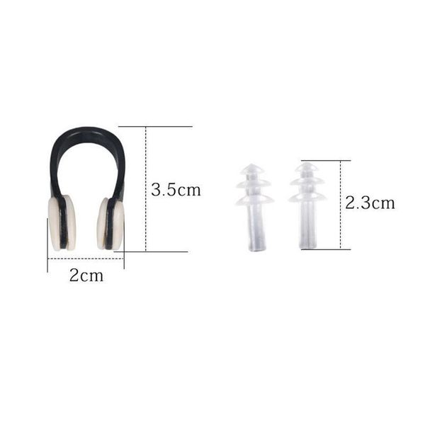 

soft sile swimming nose clips + 2 ear plugs earplugs gear with a case box set pool accessories wate jlllwa