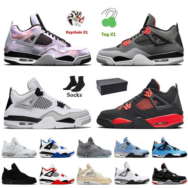 

fashion jumpman 4 basketball shoes 4s zen master infrared military black cat red thunder white oreo university blue off women mens trainers