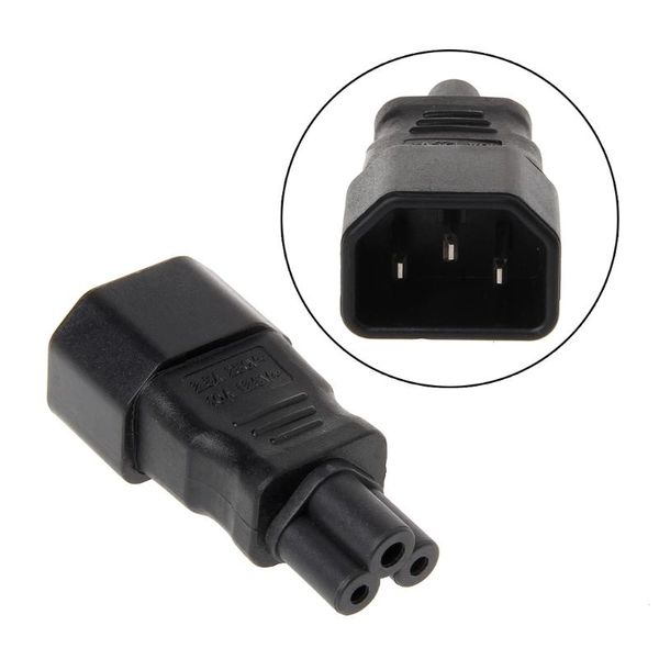 

smart power plugs iec 320 c14 3-pin male to c5 female straight plug converter adapter