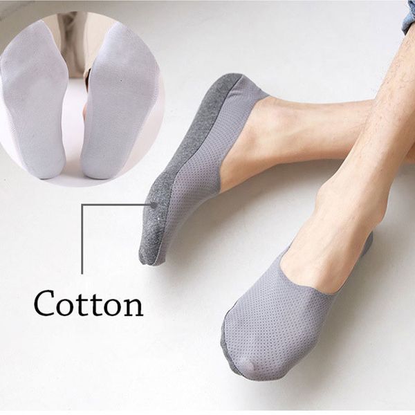 

oat men deep invisible thin socks all silica gel anti-slip modier cat, Black