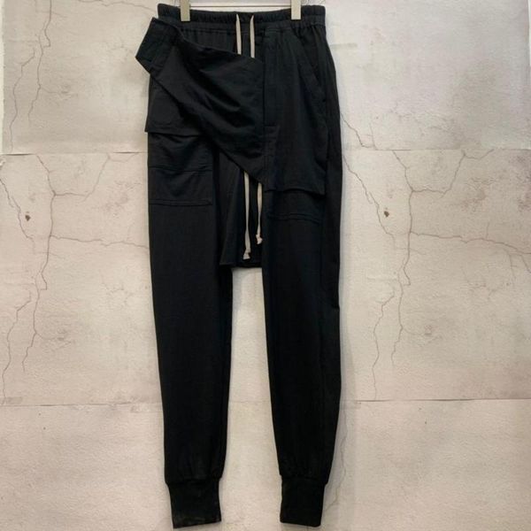 

men's pants owen seak men casual harem cotton gothic clothing sweatpants autumn women cross full length loose black