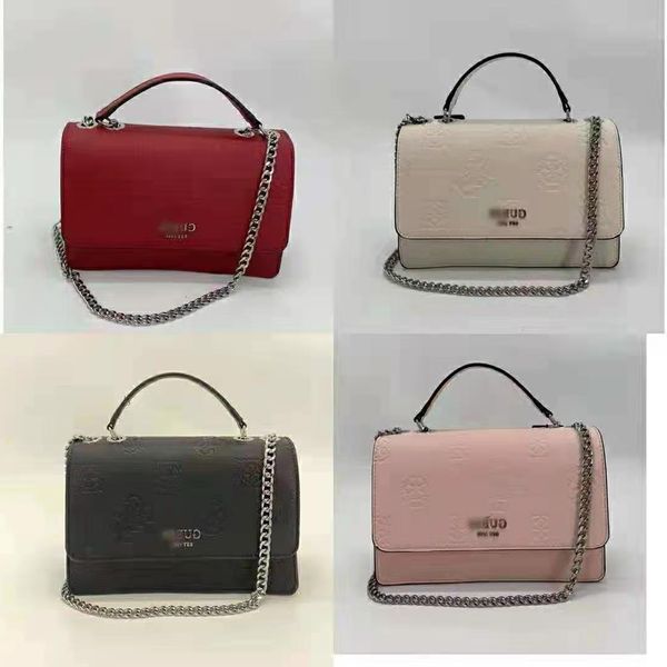 

2021 new gues bag embossed cap chain women's single shoulder diagonal span