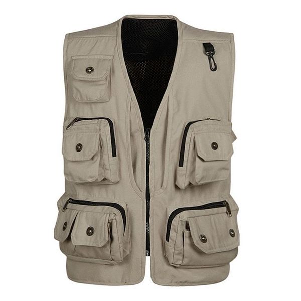 

men's vests out door multi pocket military vest camouflage gilet waistcoat molle tactical pography fish colete, Black;white