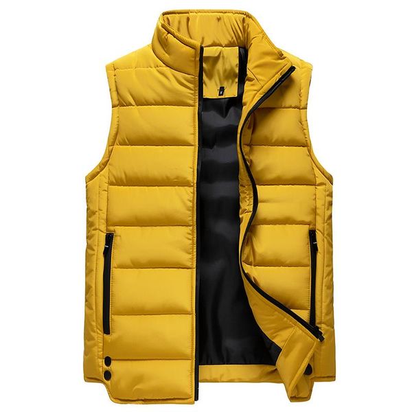 

men's vests men vest mens jacket sleeveless winter fashion casual coats thick clothing warm thicken waistcoats, Black;white