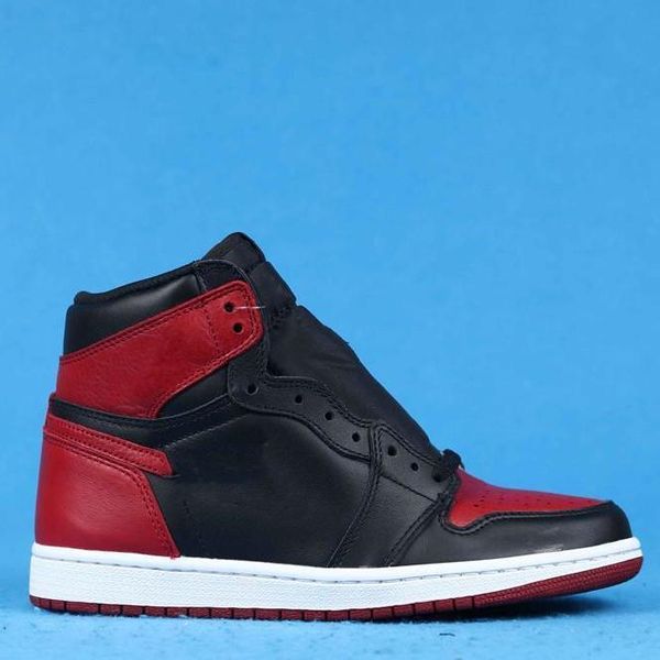 

shoes jumpman 1 mid bred black white gym red 41-46 trainers designer sneakers