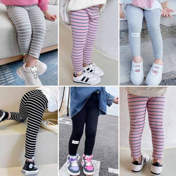 

trousers 2021 autumn arrival girls striped pants kids leggings, Blue