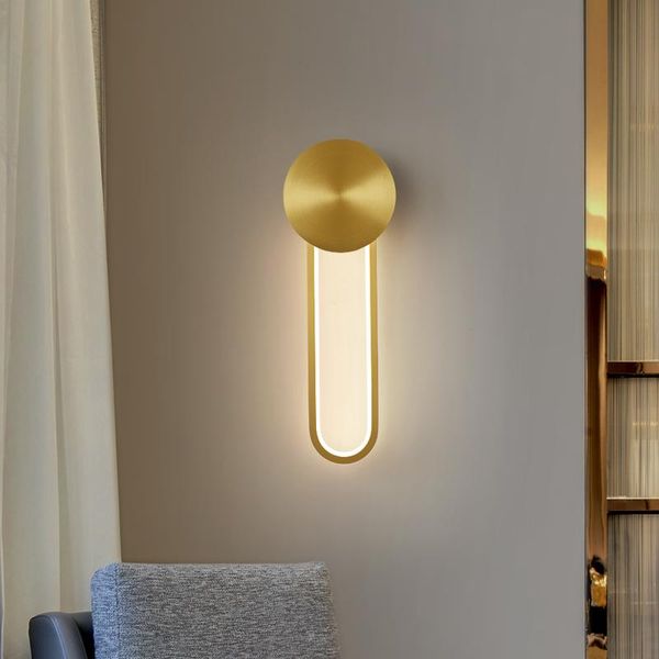 

wall lamp modern lights for bedroom bedside corridor aisle copper lustre avize golden sconce light entrance foyer