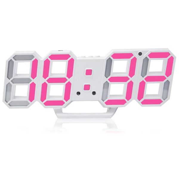 

home 3d modern alarm night light wall led digital clock desk electronic display decoration clocks