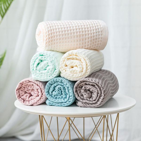 

towel 100% cotton honeycomb grid washcloth bathroom towels bathrobe beach sun bath large gym yoga sports towl jf32
