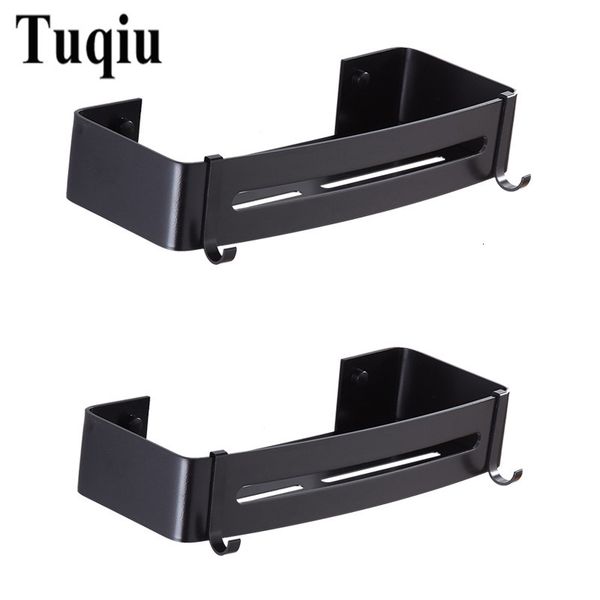 

2021 new wall mounted black aluminum bathroom soap dish shower bath shampoo basket holder corner shelf o6nn