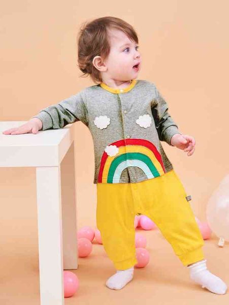 

peninsula baby rainbow pattern colorblock jumpsuit she, Blue