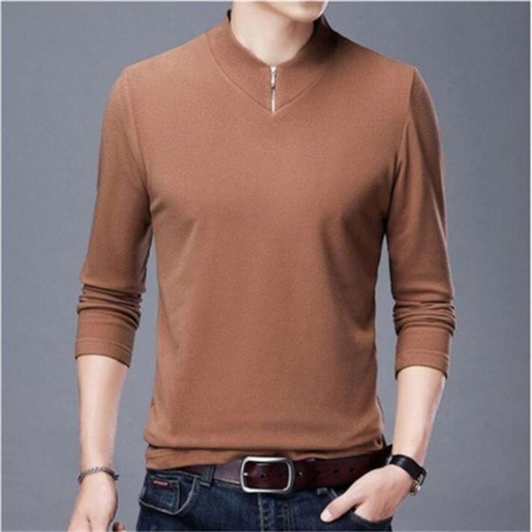 

winter men's double faced velvet sweater 20 spring and autumn new round neck middle aged versatile long sleeve-kf48-626, Black