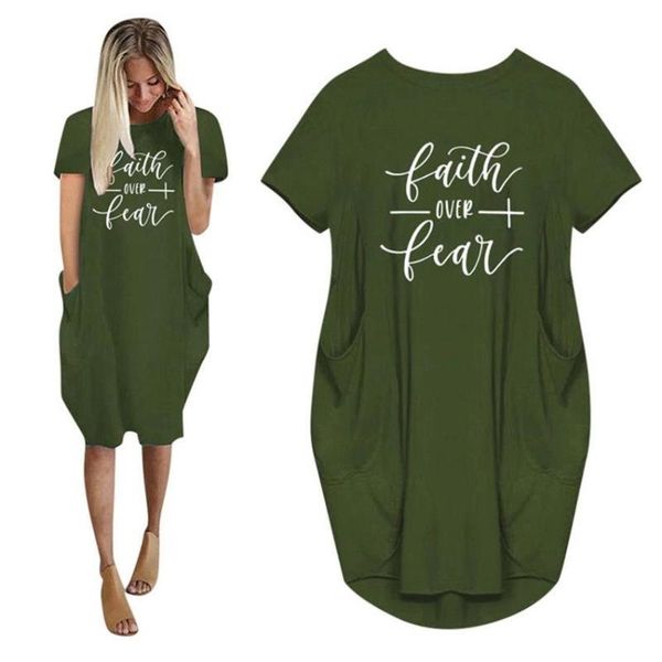 

casual dresses women dress100% katoen faith over face jesus letters print vestidos beach lolita oversized 5xl drop ship, Black;gray
