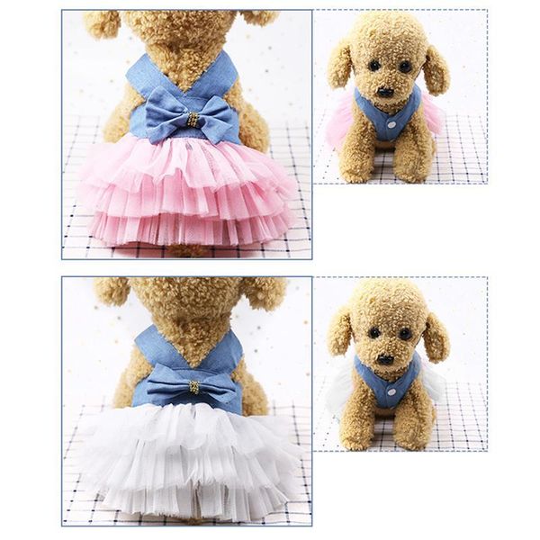 

dog apparel pet dress fashion cute bow tutu skirt costume for dogs puppies