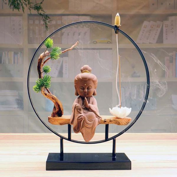 

sachet bags creative the lovely little monk buddha censer backflow incense burner for living room and home office teahouse decor zen