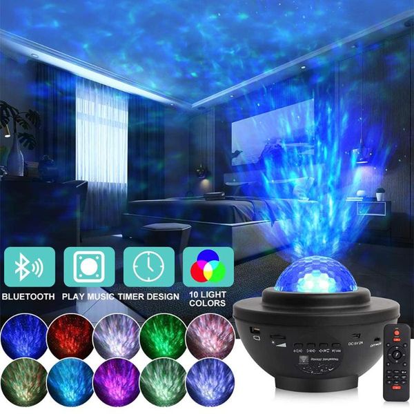 

star projector led galaxy ocean wave projector bluetooth music speaker for baby bedroom game rooms party night light ambiance