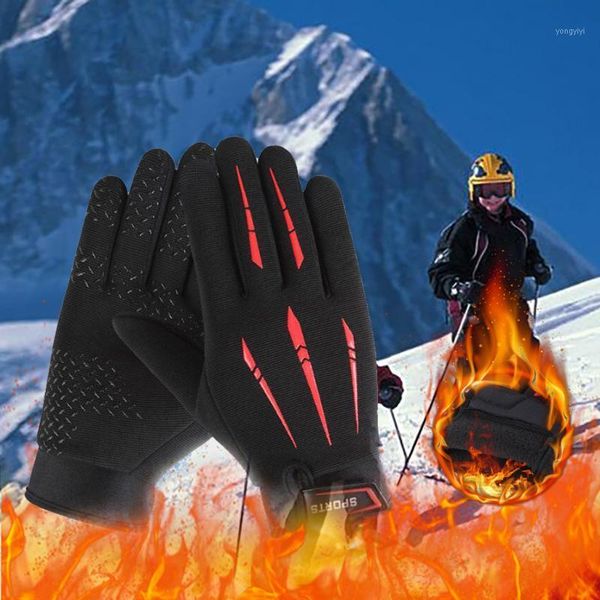 

ski gloves sports men's stair cloth palm hand back silicone non-slip, windproof, waterproof and fleece warm -40° winter s8*1