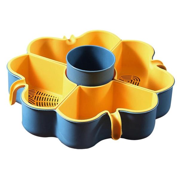 

storage baskets rotating pot assorted dishes, vegetables, drain basin, wash candy plate, dried fruit plate