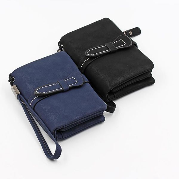 

wallets women multi-card holder coin bag fashion nubuck leather zipper short phone purse card clutch, Red;black