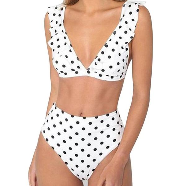 

yoga outfit ruffled split bikini swimwear one piece swimsuit women sport bodysuit beach bathing swim suit