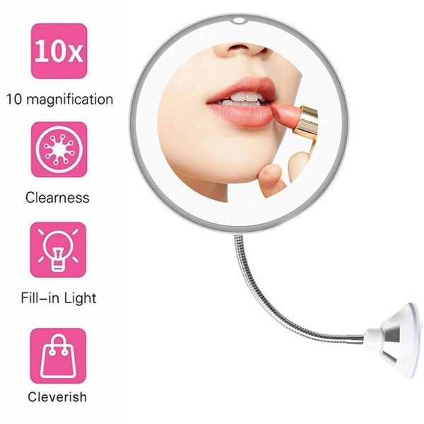 

wall lamp led mirror makeup with light vanity 10x magnifying