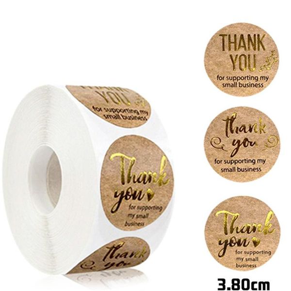 

gift wrap thank you for supporting my small business stickers 500 labels per roll wrapping decoration self-adhesive labe l
