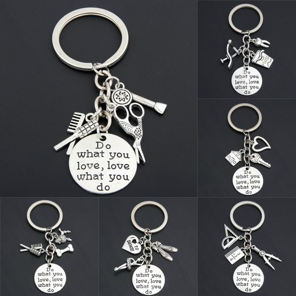 

Newest Style Job Occupation Women&Men Keychain Dentist Chef Biochemist Engineer Keyring Key Chains