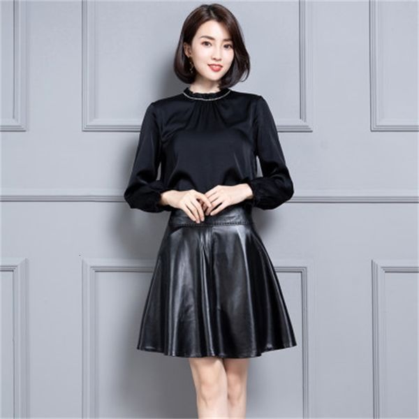 

2021 genuine new fashion sheep royal leather k35 mo2w, Black