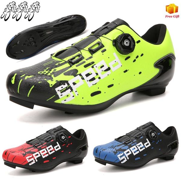 

cycling footwear professional road shoes for men, flat self-locking sapatilha ciclismo, spd shoes, mtb mountain, Black