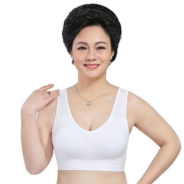 

bras middle age for women wireless cotton bra front-close bralette large size soft everyday casual wear female brassiere, Red;black
