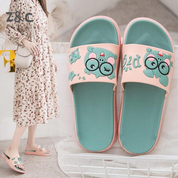 

2021 slippers women wear household non-slip cute celebrity ins shoes in summer female students korean fashion ladies sandals, Black
